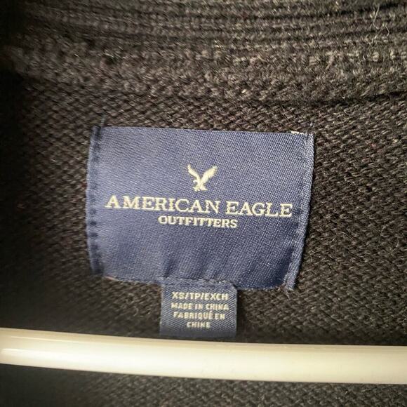 American Outfitters sz XS black red cotton/wool blend holiday sweater - Picture 7 of 10